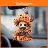 Cartoon Skull Cute Pumpkin Pattern Acrylic Pendant For Halloween Decoration