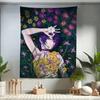 Anime CChainsaw Man RReze Printed Large Wall Tapestry Indian Buddha Wall Decoration Witchcraft Bohemian Hippie Decor Blanket