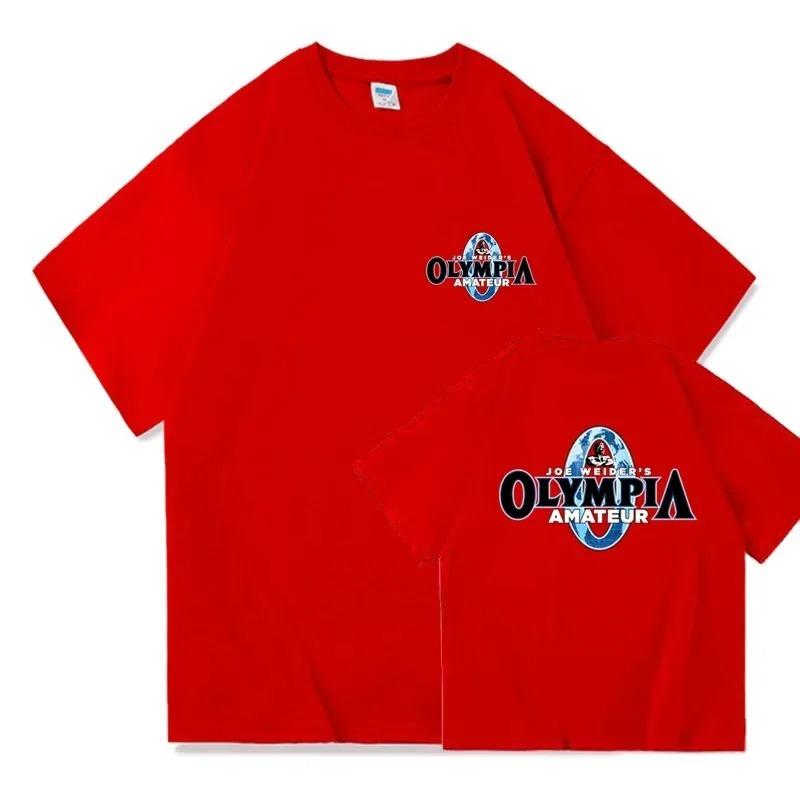 Summer 2025 OLYMPIA Men Gym Cotton Short Sleeve T Shirt Men Causal O-neck T-shirt Male High Quality Oversized Tees Tops Clothing
