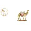 Crystal Ball Metal Sculpture Figurine Ornament Statue Stand for Hallway Fireplace Bedroom Living