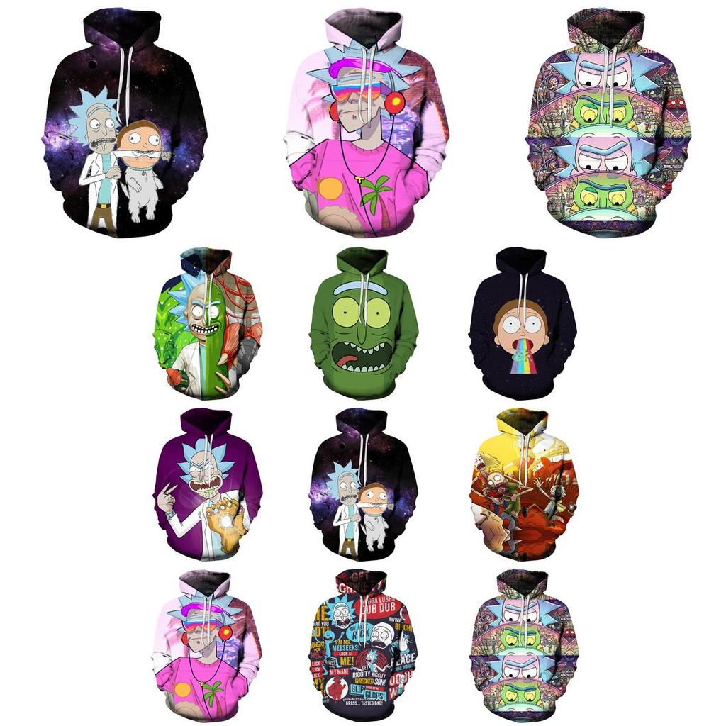 Hot And Rick Morty 3d Print Womenmen Pullover Hoodie Sweatshirt Jumper Tops