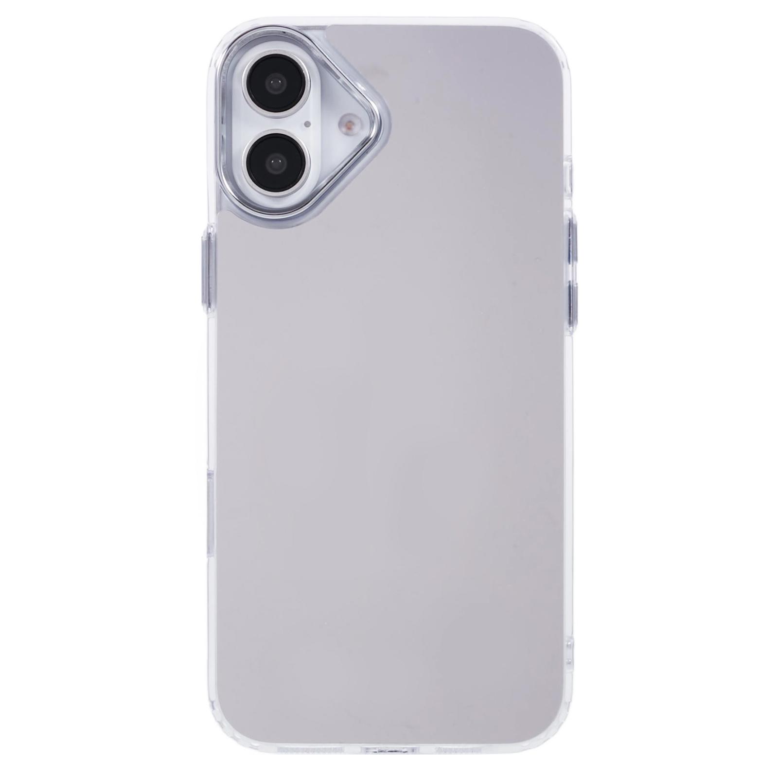 

For iPhone 16 Case Electroplated Mirror Surface Acrylic+TPU Phone Cover A