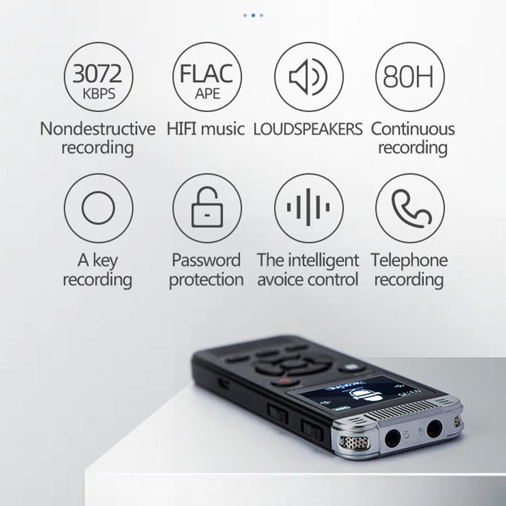 Digital Voice Activated Recorder Voice Recorder with Line in Connection for Class Conference Travel Clear Recording