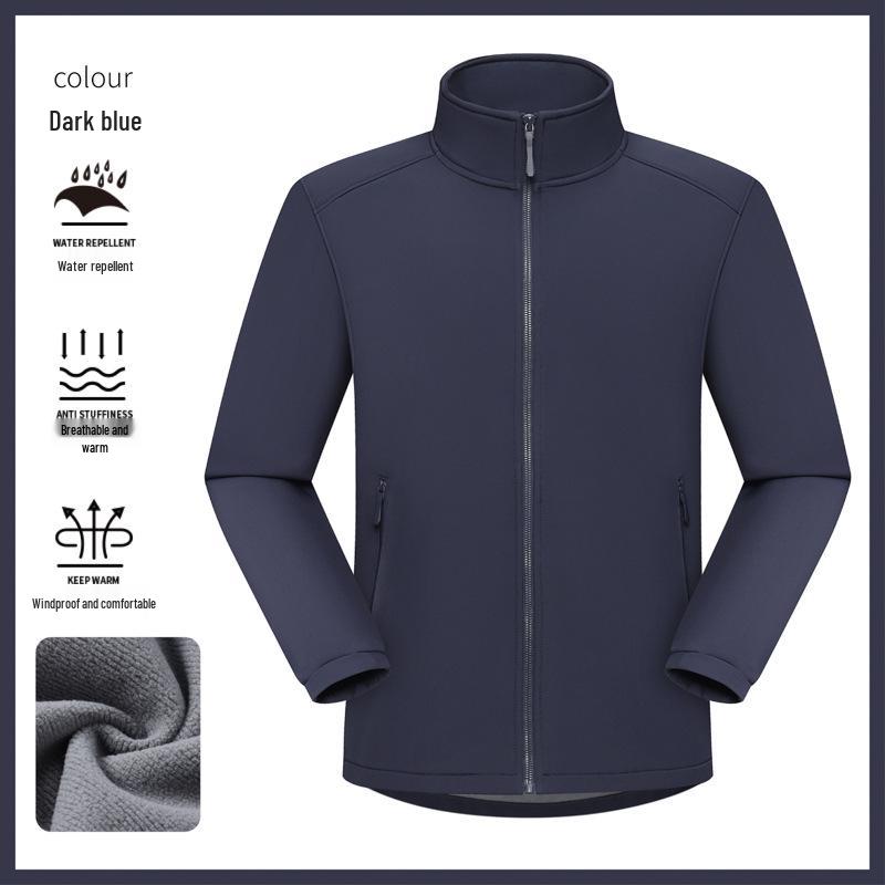 

NIO Custom Camouflage Soft Shell Jacket: Waterproof, Plus Velvet, Autumn/Winter Workwear for Men. XL