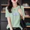 Summer Chic Letter Print T-shirt Women Clothing Fashion All-match Basic Short Sleeve Top Tee Loose Pullover
