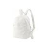 Artificial Leather Backpack Regular Women's Pearl White (Unisex) Backpacks 076995 01