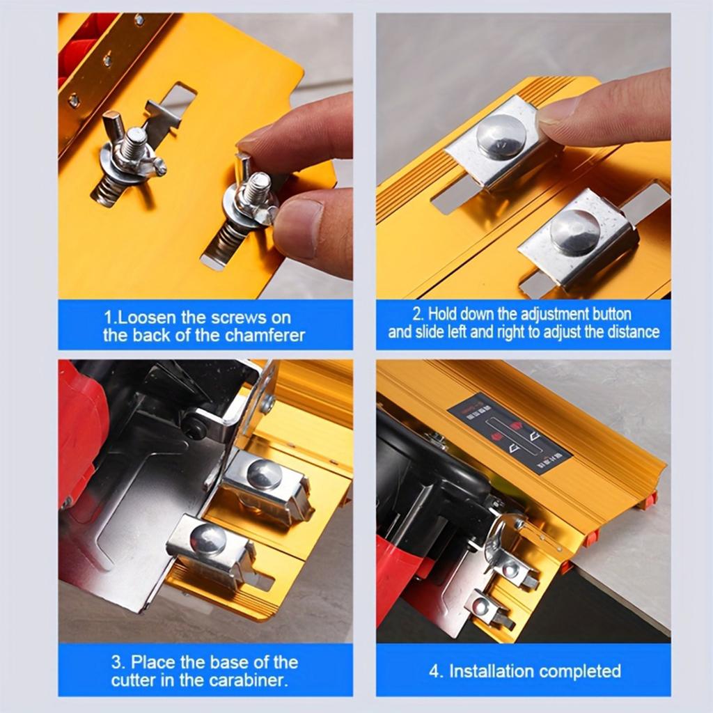 Urządzenie do fazowania płytek ceramicznych pod kątem 45 stopni Ręczna przecinarka do płytek ceramicznych Desktopowa maszyna do cięcia kamienia Narzędzie prowadzące z kółkiem 0-0,2 cala