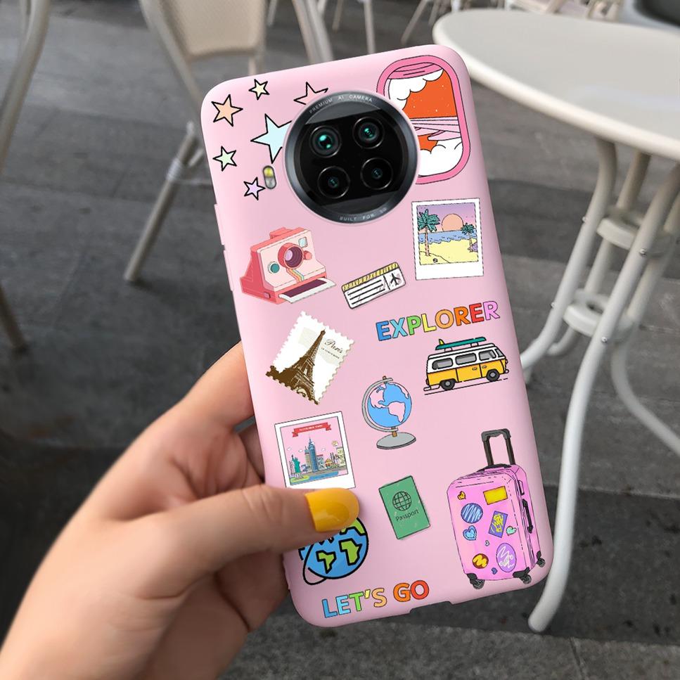 ForXiaomi Mi 10T Lite Case Cute Cartoon Cat Painted TPU Silicone Back Cover For Xiaomi Mi 10T Lite 5G 10Tlite Phone Case Funda