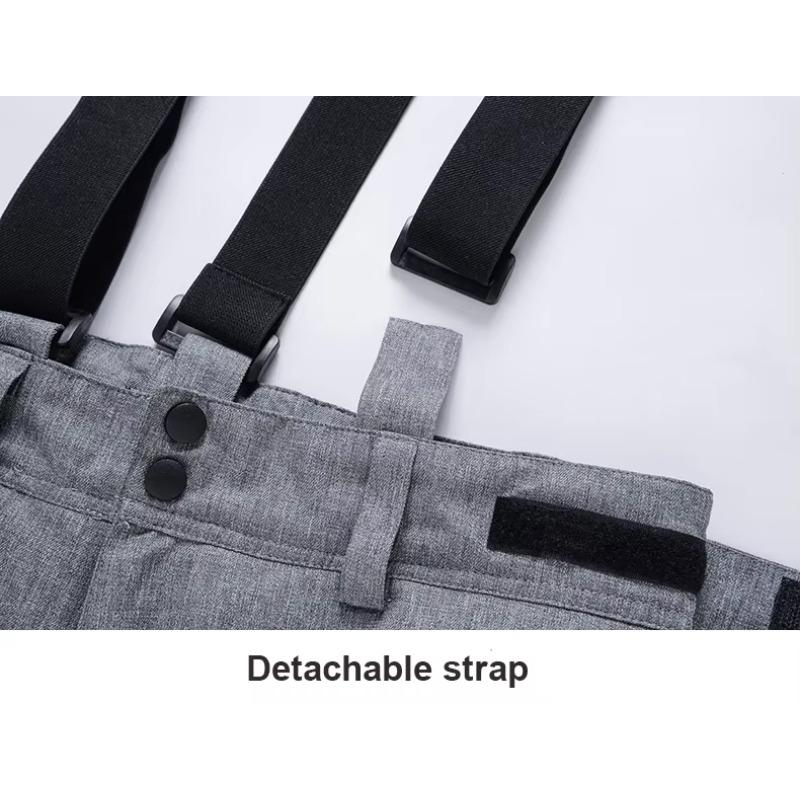 Men Women Winter Thick Warm Skiing Pants Windproof Waterproof Suspender Trousers Snow Snowboard Pants Plus Size