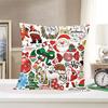Moda Merry Christmas Santa Claus Pillow Cover Home Office Decorative Pillowcase 3D Zipper Pillow-case Double-sided Print Style