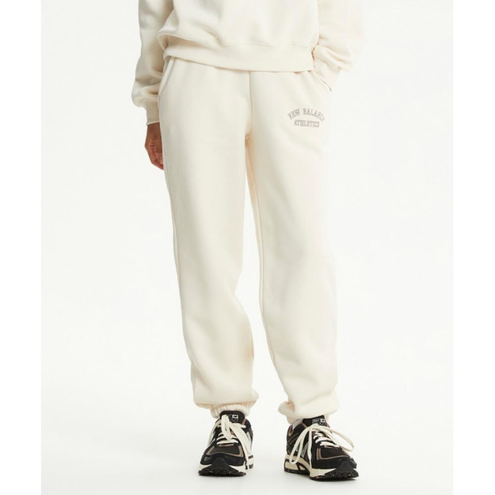 

New Balance Nbmle4s032 Women Arch Graphic Brushed Jogger Pants Beige (35)BEIGE/S(070)
