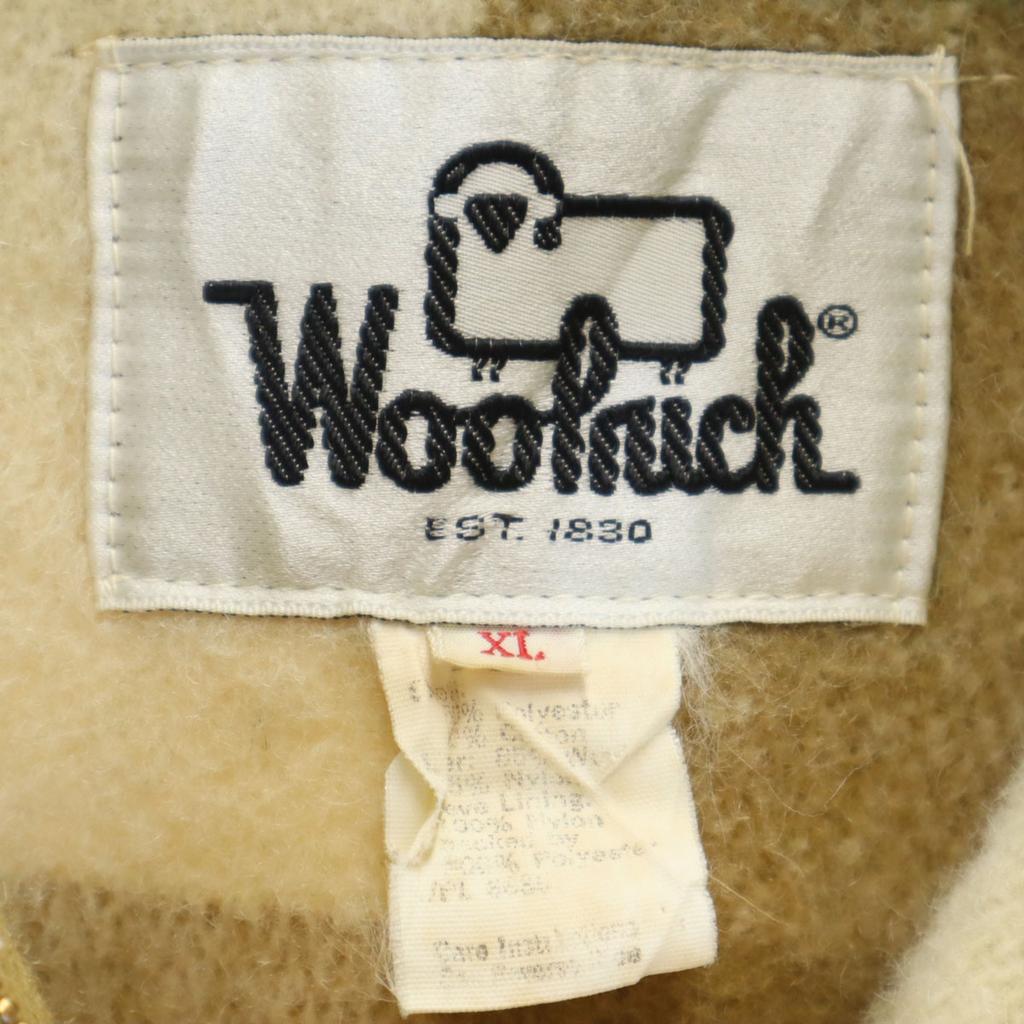 WOOLRICH 70s Vintage White Tag Mod coat XL Ivory TALON ZIP Men's Used