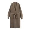 Araltay Autumn New Women's Clothing Fashion Style Fashion All-Match Casual Style Gold Thread Belt Knitting Overcoat