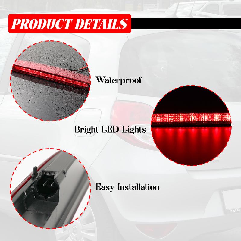 For Renault Clio II 1998-2005 Clio III 2005-2012 1PC High Mount LED Center Third Brake Stop Light Lens Lamp Rear Window Safety