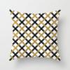 New Simple Geometric Stripes Wavy Golden Peach Leather Velvet Pillowcase Car Sofa Cushion Pillowcase