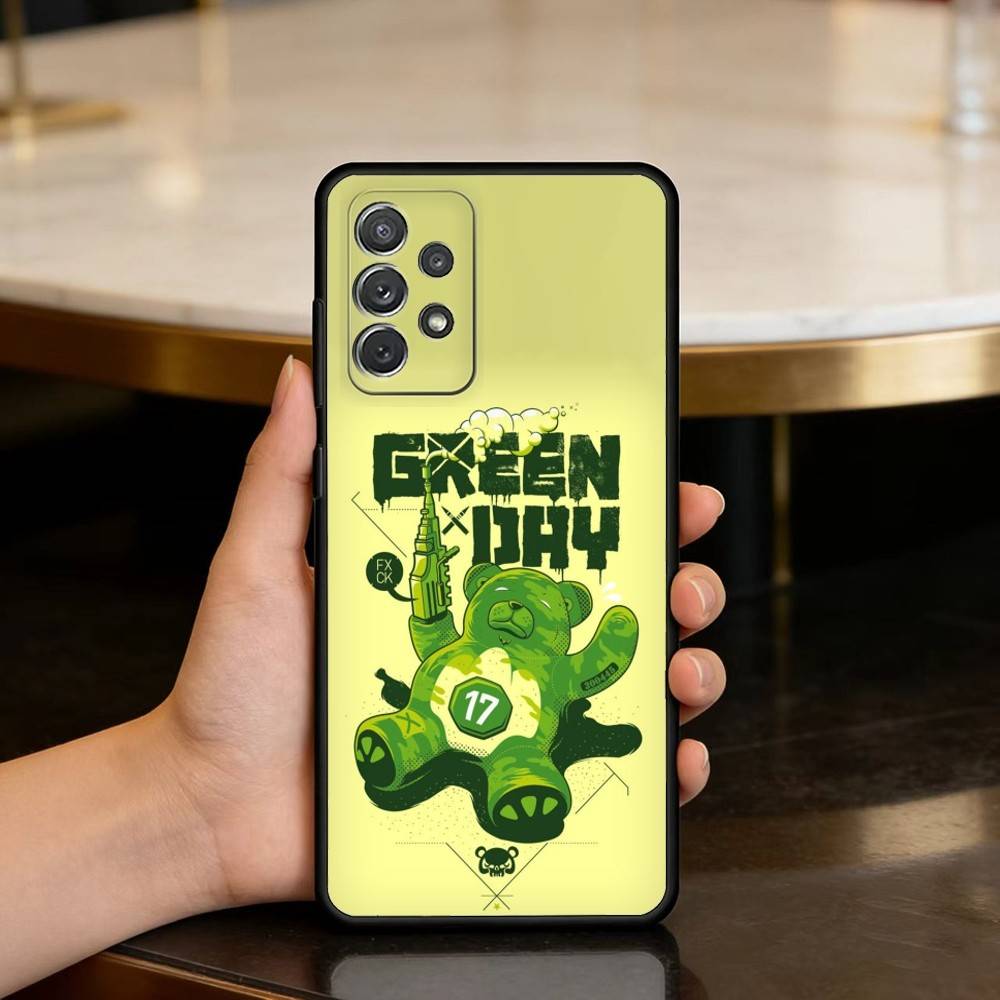 

G-Green D-Day Band Phone Case For Samsung Galaxy A73,A72,A71,A70,A53,A52,A51,Soft Silicone Black Cover Samsung a31
