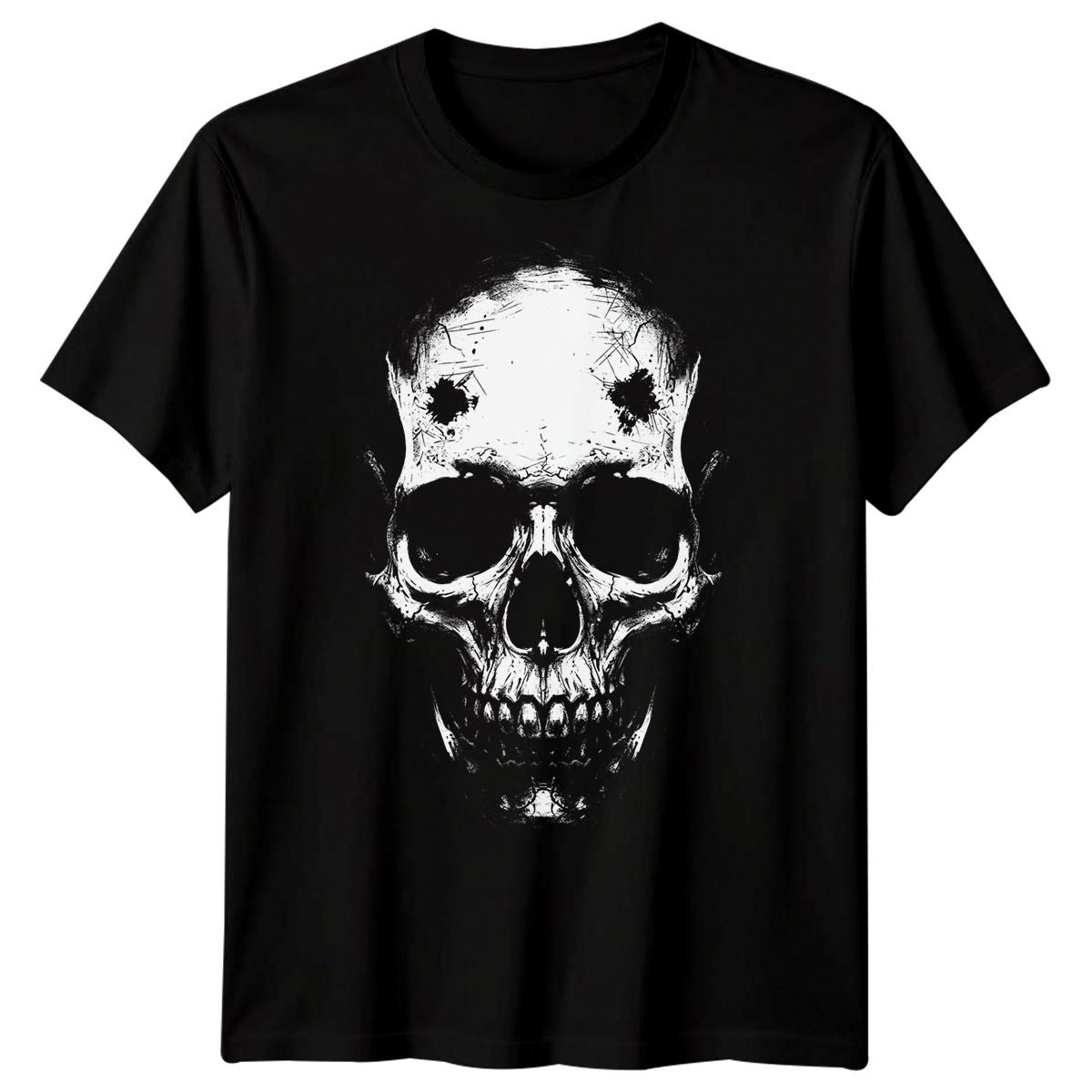 

Череп Гранж Арт Черепа Мужская Хлопковая Футболка 100% Мужские Футболки Топ Потертый Графический 4XL