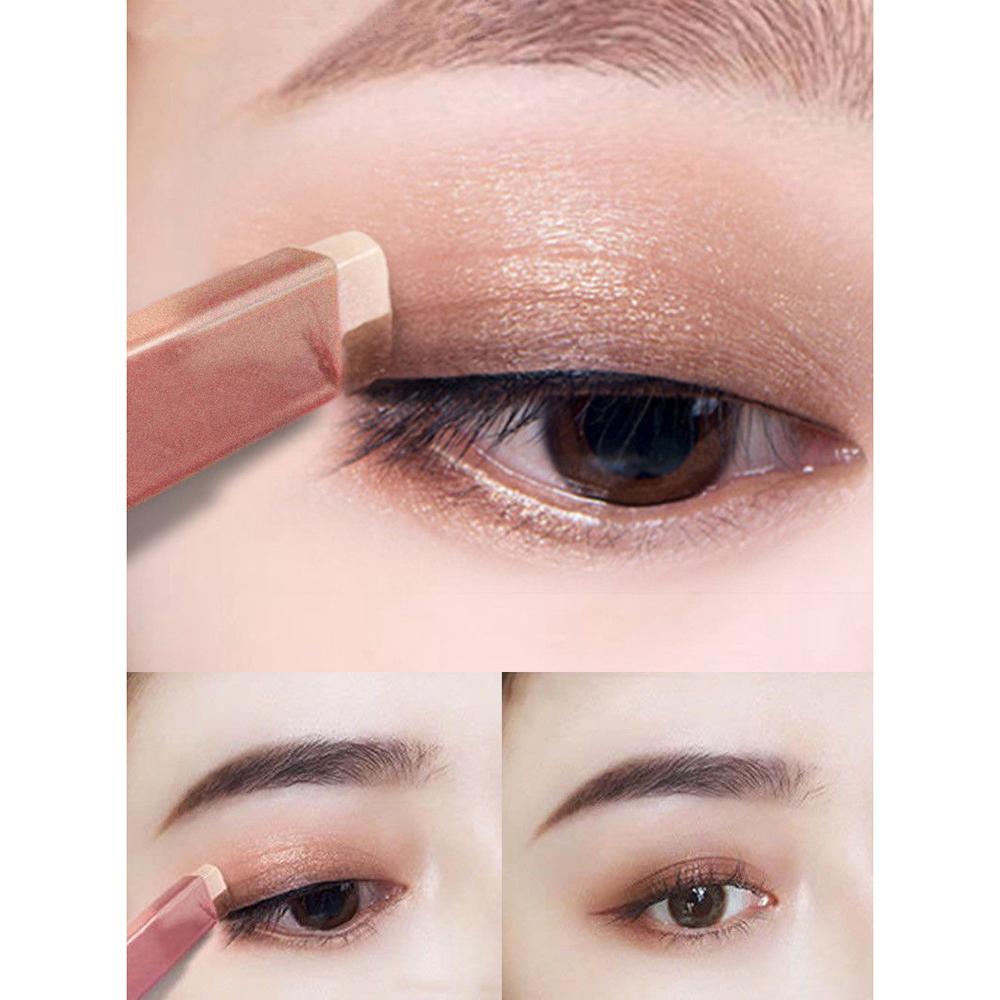 Double Color Glitter Eye Shadow Stick Pencil Eyeshadow Makeup Waterproof Bicolor Shimmer Cosmetics Beauty Makeup Tool