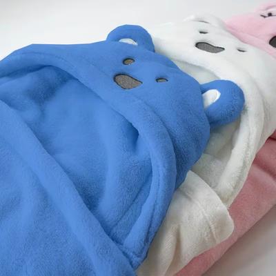 Babydecken Superweiche Konditionierungsdecke für Babymädchen und -jungen Niedliche Plüschbär-Babydecken Baby-Swaddle-Decke Rosa