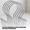 Pack of 12 Sturdy Iron Double Hook Hangers Iron Texture Suitable for Bathroom Curtain and Home Organization