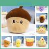 Realistic Burger Fries Pizza Milk Tea Plush Pillow Set For Home Decor