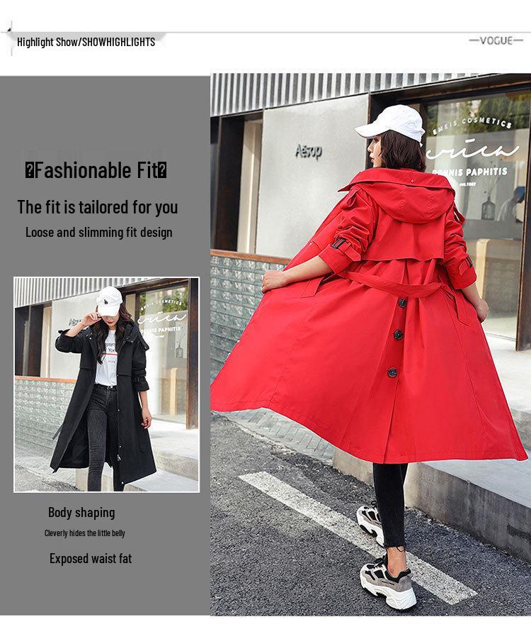 Women's Korean Style 3-in-1 Reversible Long Cotton Parka with Removable Liner and Slimming Waist
