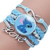 New  Lilo & Stitch Cartoon Bracelet Anime Figure Stitch Soft Leather Wristband Accessories Girls Kids Cute Jewelry Gifts