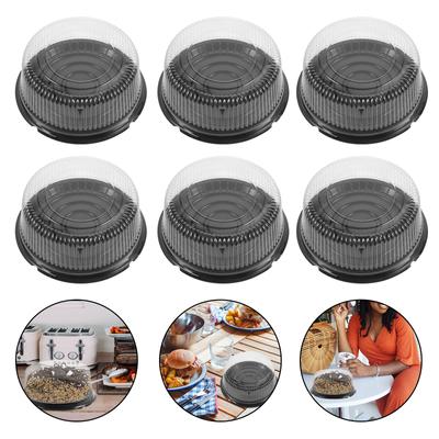 10 peças caixa de bolo recipientes plásticos reutilizáveis transportadora com tampas suporte de embalagem suporte para cupcake