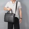 Li Shen Men's Large Capacity Business Leather Briefcase