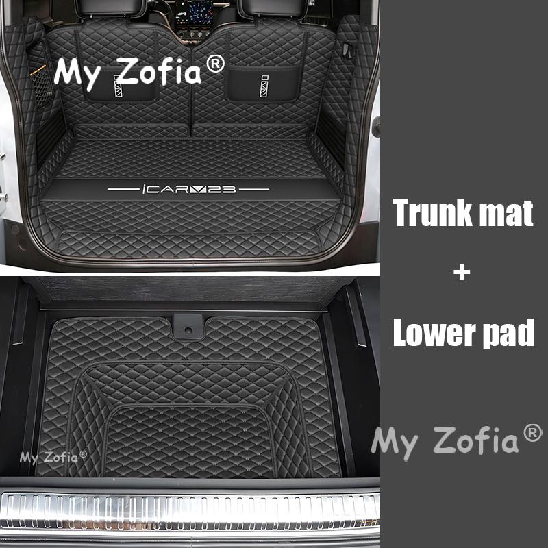 For Chery iCAR V23 iCAUR V23 2025 2026 Car Trunk Protection PU Leather Mat Catpet Interior Modification Cover Part Accessories F5