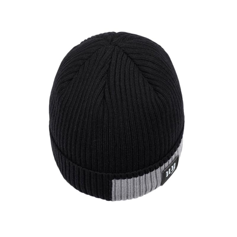 Hut mit Farbabstimmung und Buchstaben Herren Winter Warme Winddichte Wollmütze Outdoor Reiten Strickmütze