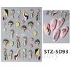 New nail art stickers embossed 5D three-dimensional Halloween cartoon bow ghost-shaped spider web nail stickers