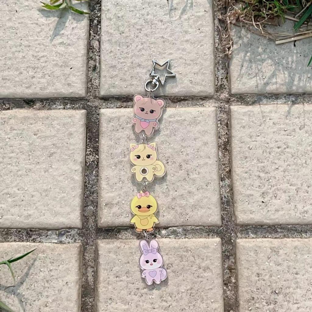Idol Cute Plush Keychain Kawaii Cartoon Bag Charm Fan Merch Gift Women Girls Birthday Collection Accessories