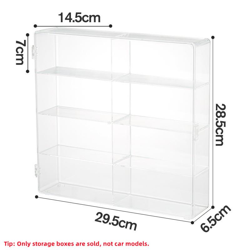1:64 Toy Car Display Case - Dustproof Acrylic Storage Rack and Stand