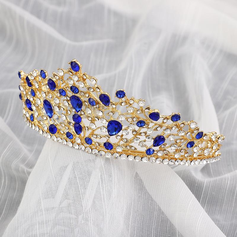 

Летний тренд ручной работы хрустальная корона свадебный женский головной убор атмосферные свадебные платья аксессуары свадебные аксессуары аксессуары для волос повязка на голову синий