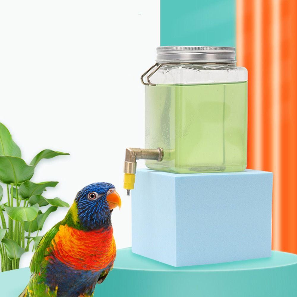 520ML Parrot Water Dispenser Leakproof Bird Waterer Easy To Clean Bird Water Feeder  for Bird Cage