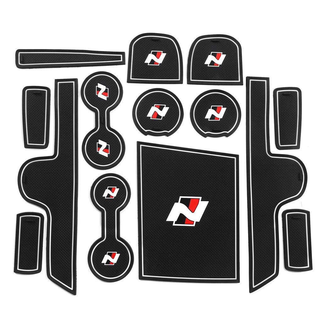 Gate Slot Cup Mat for Hyundai Elantra AVANTE 2025 2025 N Sports Style Non-Slip Door Pad Interior Accessories