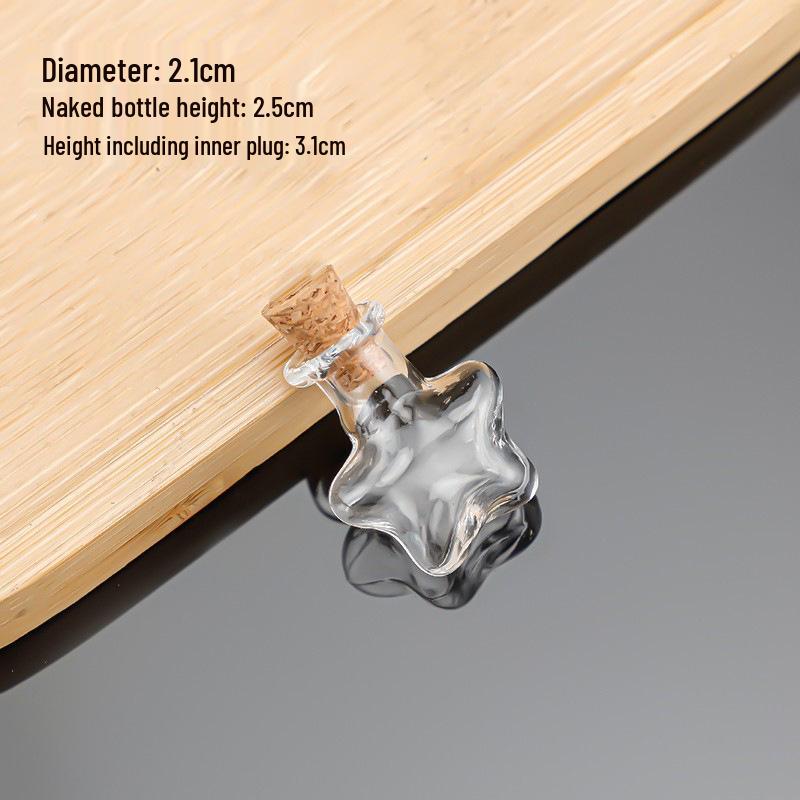 Golden Stars DIY Wishing Bottle - Mini Drift Glass Bottle with Cork Seal