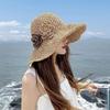 New Hat Female Flower Beach Hat Pastoral Straw Breathable Lady Summer Sunscreen Sun Hat Casual Versatile