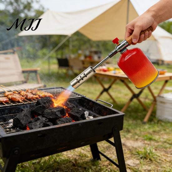 Flame Starter 22.4" Long Propane Weed Torch Detachable Arm Cooking Stainless Steel for Garden Wood Melting Ice Snow Roofing Outdoor Butane