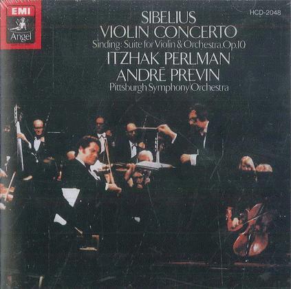 

CD ANDRE PREVIN ITZHAK PERLMAN PITTS Sibelius Violin Concerto HCD2048 ANGEL Japan Classical Used