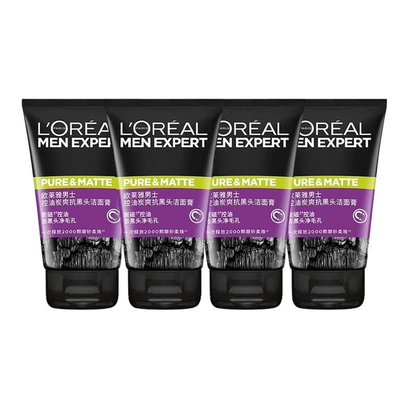 Loreal Paris Мужской очищающее средство, против акне, Мужской угольный очищающий бальзам для контроля жирности, против черных точек - очищающий бальзам против черных точек 100мл4 чёрный