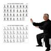 11.81 X 17.72 Inch Canvas Tai Chi Printing Hanging Chair Yoga Chart Poster Print Easy Display Foldable for Beginners and Seniors