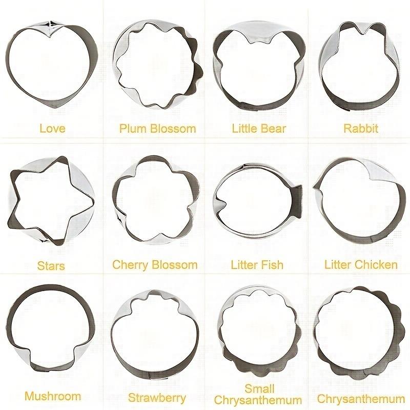 Vegetable Cutter Shapes Stainless Steel Durable DIY Fruit Cookie Stamps Cake Food Cutting Mold Kitchen Tool Kitchen Accessories