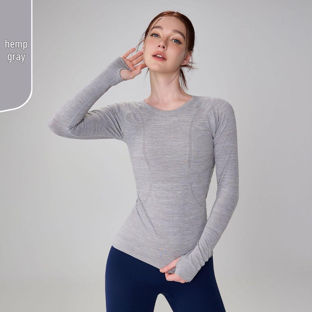 Women's Long Sleeve Round Neck Yoga & Tennis Fitness Top