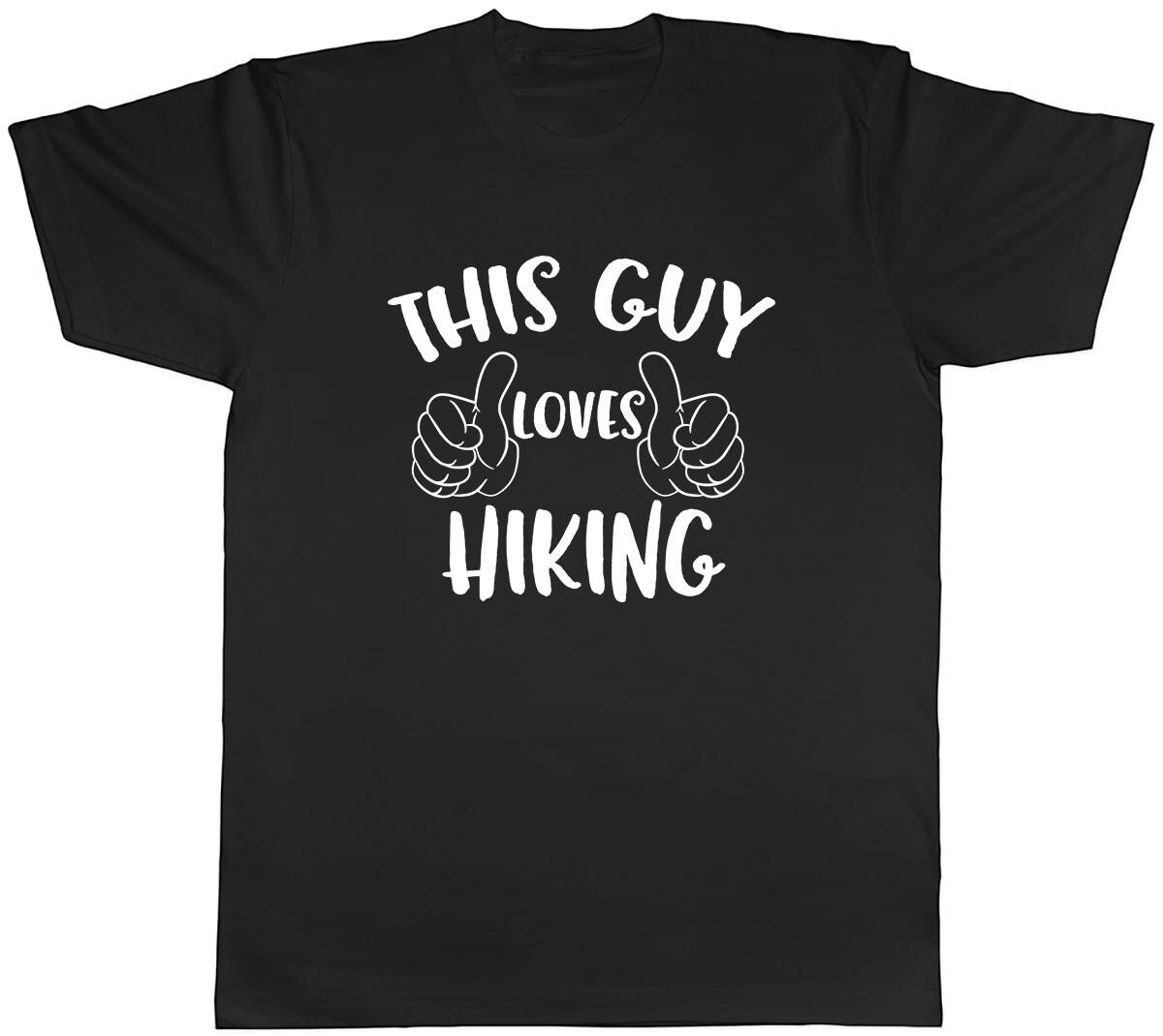 This Guy Loves Hiking Mens Unisex T-Shirt Tee L