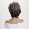 Parrucche Sintetiche Corte Nere Ondulate da Donna Stiloso Capelli Misti Biondo Castano Stratificati con Frangia per Uso Quotidiano Festa Costume Fibra Resistente al Calore