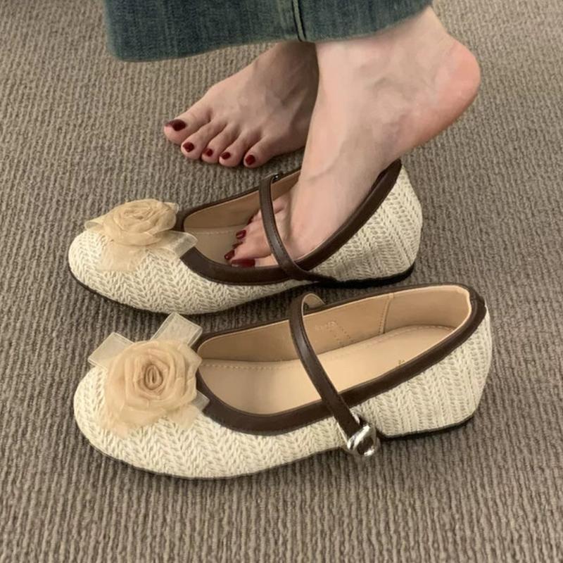 

Flower Women Loafers Shoes Fashion Shallow Shoes Casual Cozy Woman Sandals 2025 Summer Sport Walking Soft Zapatillas De Mujer 40 абрикосовый