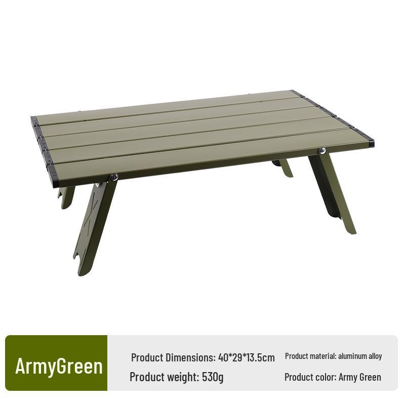 Ultra-Light Portable Aluminum Folding Table - Compact for Camping, Coffee, or Tea