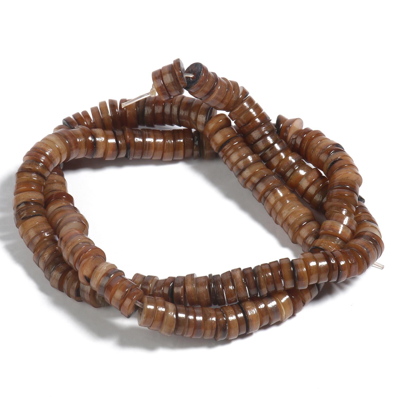 

Плоские бусины в виде пресноводных ракушек Heishi, круглые свободные бусины-разделители Rondelle для изготовления ювелирных изделий, браслеты из перламутровых ракушек своими руками, 15 дюймов 6mm